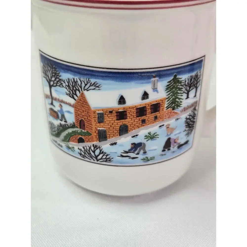 Villeroy and Boch Naif Christmas Cups Set of 2 Luxembourg Vitro Porcelain